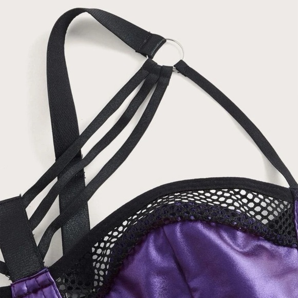 Colorblock PU Cami Top - Picture 5 of 5